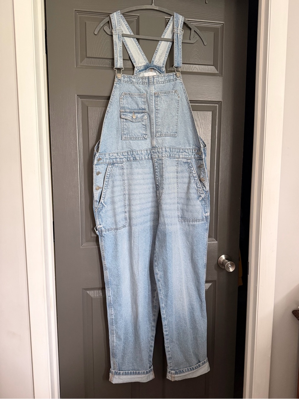 Celebrity Pink Light Blue Denim Overalls